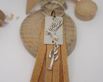 Key fob "Tassel leather Wild West"