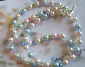 Princess Dianna Swarovski Crystal and Swarovski pearl necklace