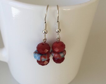 Ghana glass beads earrings