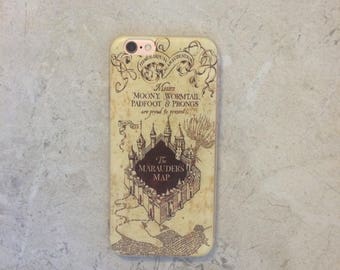 Harry Potter Marauder's Map Case iPhone 7 6s 6 Plus Clear Harry Potter Phone Case Best Friend Top iPhone Clear Silicone Case