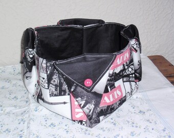 Pink and black, organizer basket
