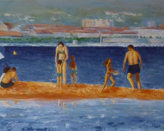Acrylic on canvas French Riviera place
