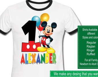 Mickey Mouse Birthday Shirt/Mickey Mouse Shirt/Mickey Mouse Party/Mickey Mouse/Mickey Mouse Birthday/Mickey Mouse Stickers/Mickey Mouse tutu