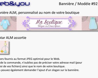 Custom boutique baby ' baby ' banner and avatar