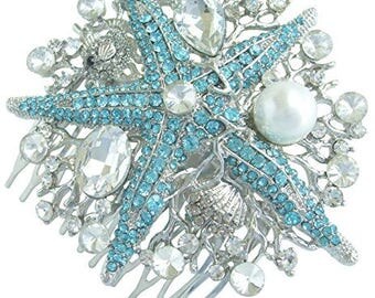 Beach Wedding Hair Accessories, Starfish Hair Clip, Beach Wedding, Starfish Hair Accessories, Beach Hair Comb, Wedding Beach Theme