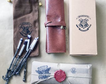 FREE SHIPPING Hogwarts Wands Harry Potter Makeup Brushes roll harry potter Gift Boxed & Wrapped options