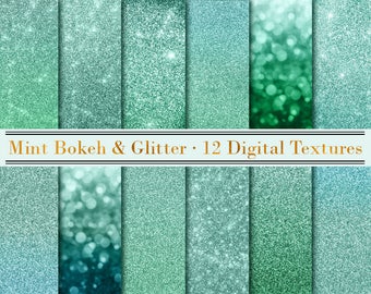 Mint green glitter | Etsy
