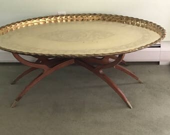 Brass Moroccan coffee table