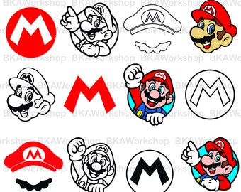 Super mario svg | Etsy