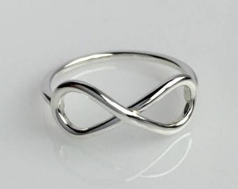ON SALE TODAY Sterling Silver Infinity Ring, Promise Ring