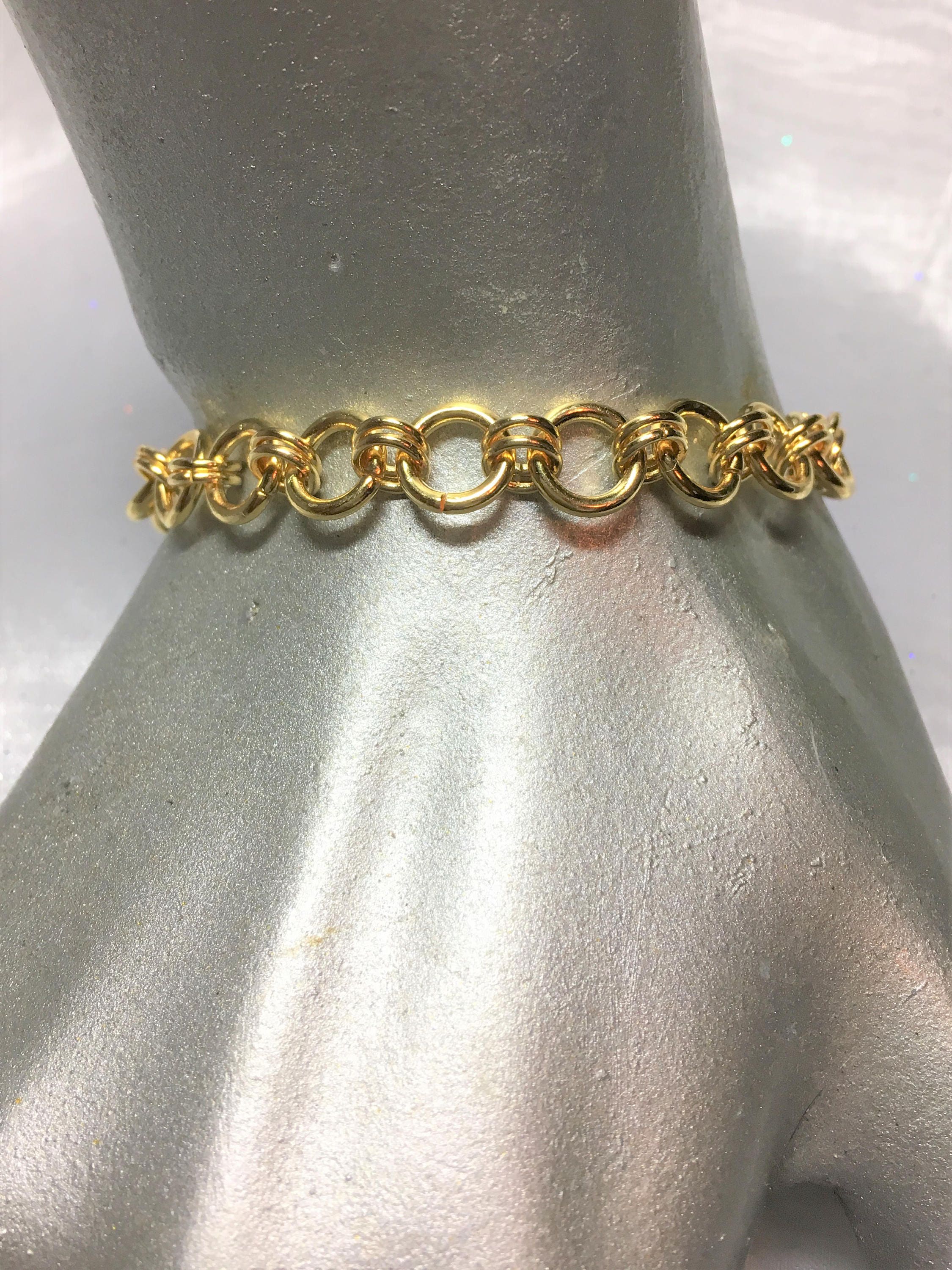 Unisex Gold Chain Maille Bracelet 566