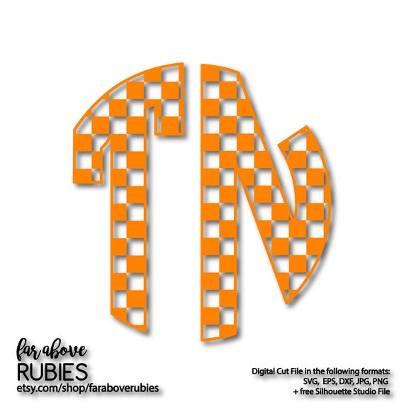Download Checkerboard TN Tennessee Monogram Rocky Top SVG EPS dxf