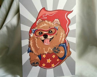 Super Pomeranian Greeting Card