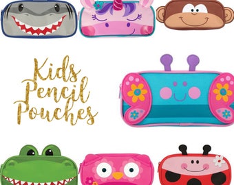 Kids pencil pouch , school pencil case , personalized pencil holder , stephen personalized kids bag