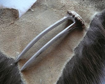 Deer Antler Hair Fork Comb Pick Stick #35