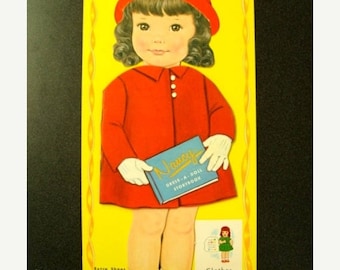 ONSALE Vintage Adorable Rare Original 39 Cent Paper Doll Story Book for Collage and Mixed media