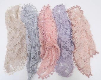 Newborn Photo Prop, LaCe Layering Photo Props, Newborn Girl Pink Floral Fabric, Newborn Photography Props, Purple Lace, Gray