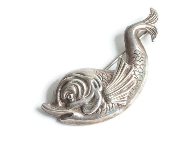 Beau Sterling Fish Brooch Pin Figural