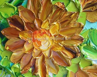 Original Oil Painting, Fine Art , Impasto daisy, wall art, canvas art, oil painting