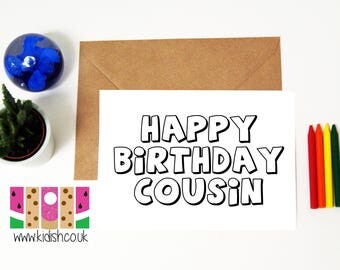 Cousin birthday card | Etsy