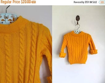 20% off SALE vintage toddler's sweater - SUNSHINE yellow pullover / 18M-2T