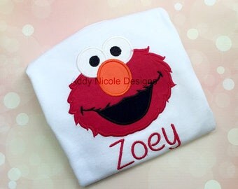 Elmo Shirt, Elmo Birthday Shirt, Boys or Girls Shirt, Personalized Shirt