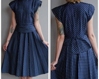 20% Off Sale // 1950s Dress // Sweet Sue Polka Dot Dress // vintage 50s dress