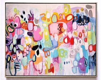 70"x48" painting, abstract painting, wall art, Jolina anthony