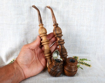 Tobacco pipe Smoking pipe Wooden pipe Wood carving tobacco pipes Smoking pipes Wood pipes Long pipe Wood pipe Carved wood Wooden pipes P20