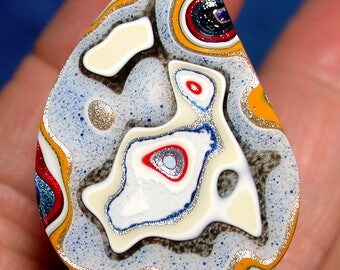 Fordite Cabochon / Detroit Agate (suzybones) pendant,jewelry