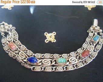 Now On Sale Vintage 1950's Stone Bracelet Collectible Jewelry