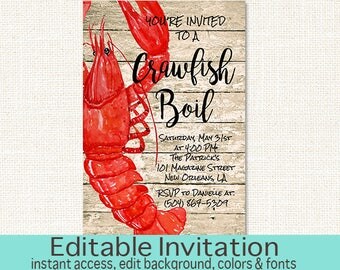 Crawfish Invitation Templates Free 9