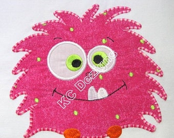 ON SALE Cute Monsters 04 Machine Applique Embroidery Design - 4x4, 5x7 & 6x8