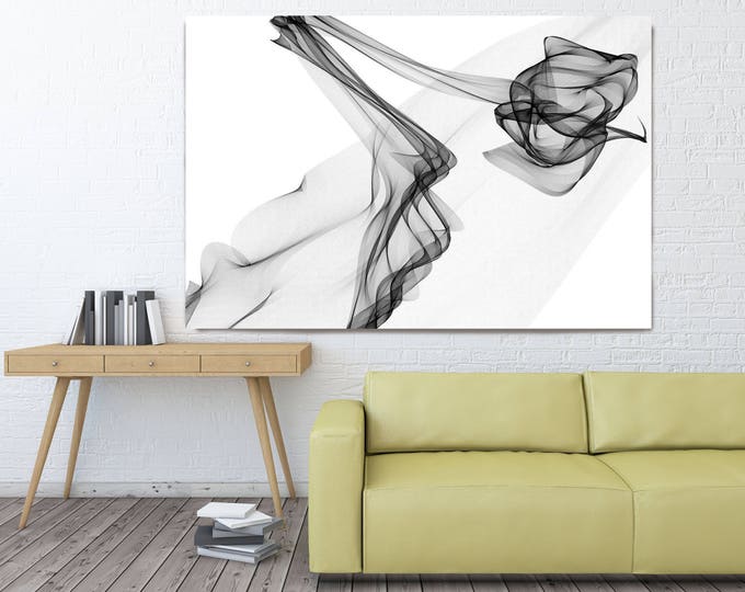 Abstract Black and White 19-13-38. Contemporary Unique Abstract Wall Decor, Large Contemporary Canvas Art Print up to 72" by Irena Orlov