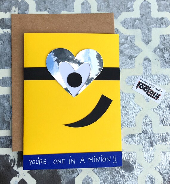 Valentine's Day Card Minion card You're One in