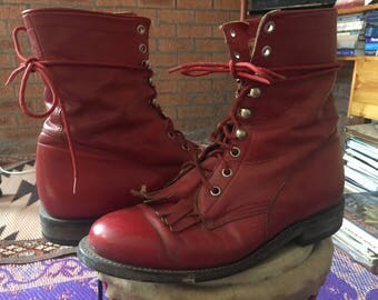 Leather cowgirl boots