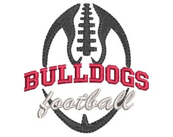 Bulldogs Football Embroidery Design - Instant Download