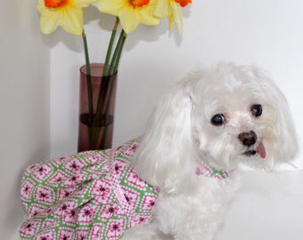 Cute Dog Dress, size Small, Spring Summer or Fall, Lightweight Dog dresses, IN STOCK designer fashion dog clothes