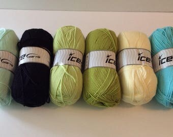 Ice Yarns! Fragrant, AntiBacterial, 3dk, 100g, 6 colors, 100% Micro Acrylic