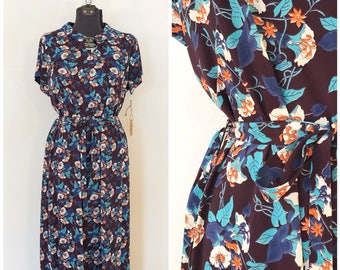 Blue Linen Dress/ Maxi Sundress Long Dress Gown / Maxi Kaftan