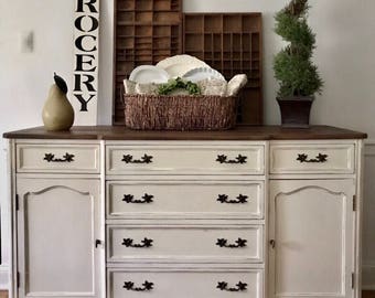 SOLD Farmhouse Sideboard, Farmhouse Buffet, Rustic Sideboard, French Sideboard, French Country Buffet, Pick Up Only