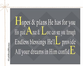 Baptism Gift Girl Graduation Gift Christening Gifts Christian Confirmation Gift Baby Dedication Gift For Goddaughter Poem 8x10 Halle