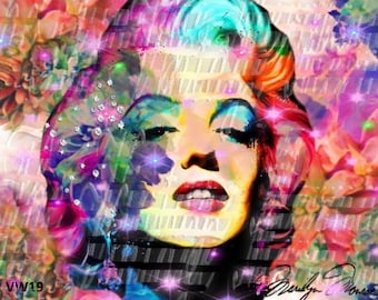 Pop Art Marilyn Monroe Fabric Panel Crafts, Quilts, Sewing Cotton Material VW19