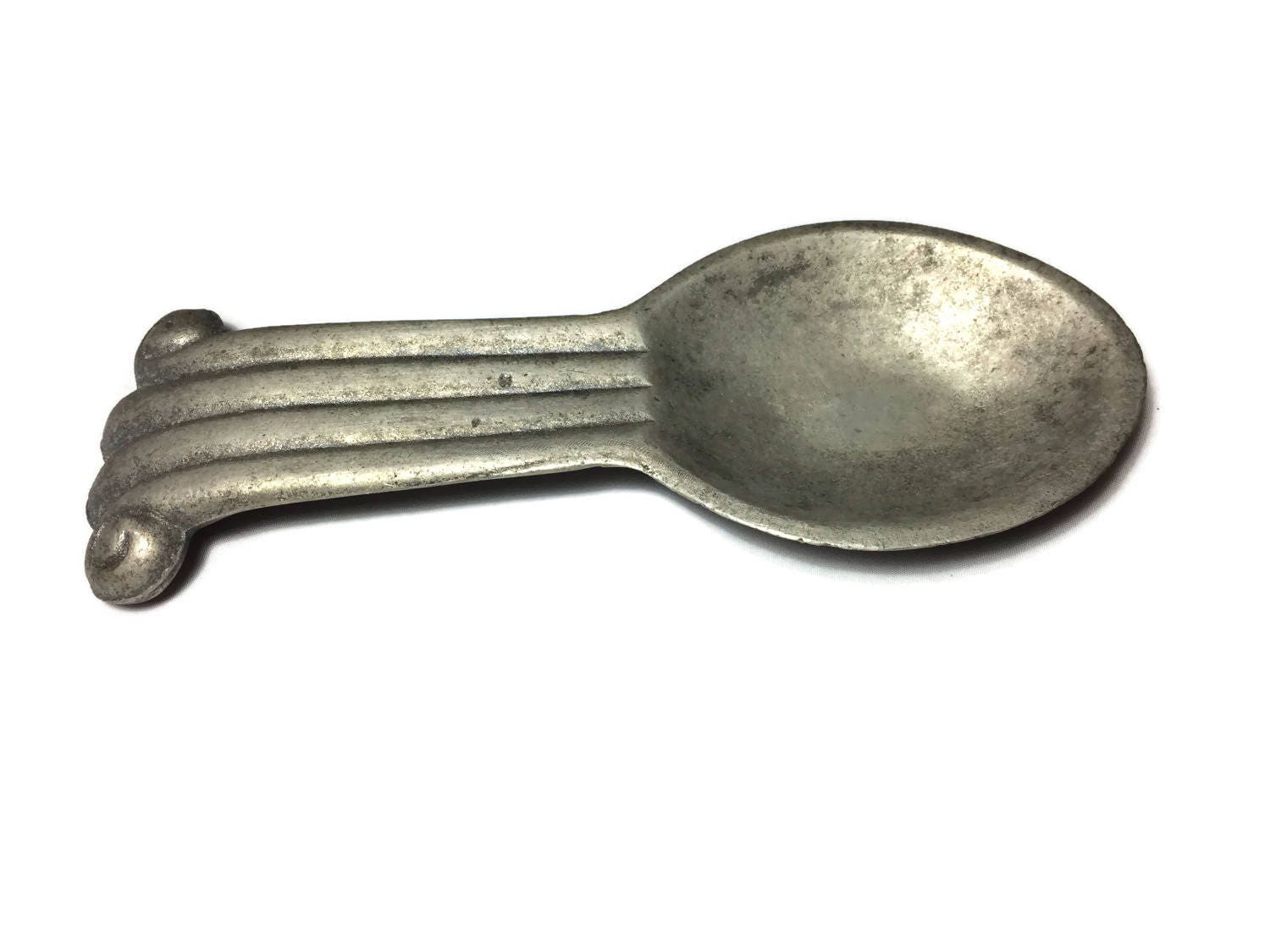 Vintage Primitive Metal Spoon Rest large metal spoon rustic