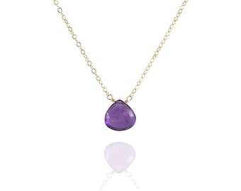 Anniversary Present, 6th Wedding Anniversary Present, 6th anniversary gift, 6th anniversary gift for her, Amethyst Necklace, Gold Filled