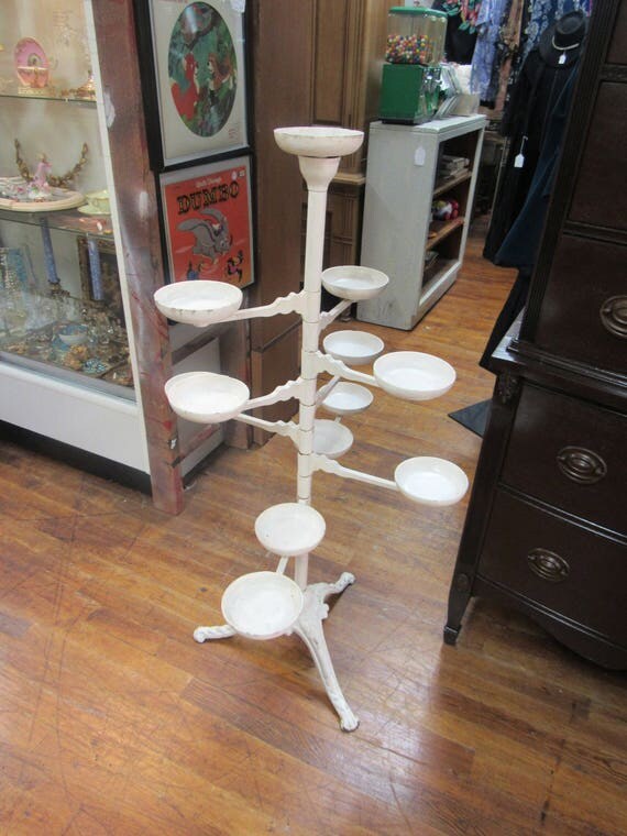 Victorian plant stand metal with swing arms