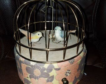 Vintage Bird Cage Music Box