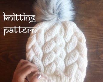 KNITTING PATTERN: Braided cable beanie
