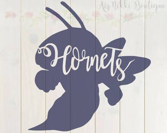 Hornets in silhouette, Hornet outline, SVG, PNG, DXF files, instant download, cut file, cameo, cricut, cut n scan