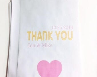 ON SALE Candy Buffet Favor Bags, Personalized Candy Bags , Wedding Favors, Treat Bags, Party Bags,